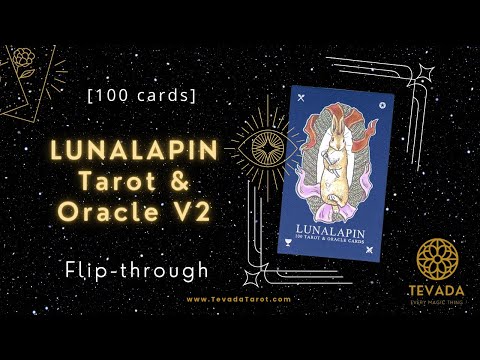 Lunalapin Tarot &amp; Oracle Deck featuring cute bunny illustrations. A healing Tarot Deck for intuitive guidance and daily joy