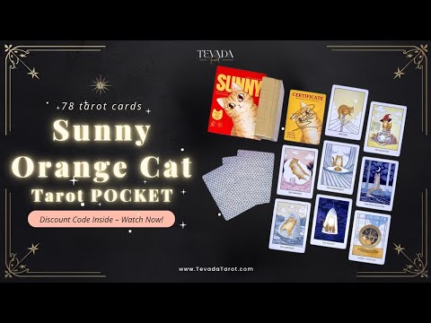 Sunny Orange Cat Tarot Pocket cute orange cat tarot cards for portable daily readings and inner child healing