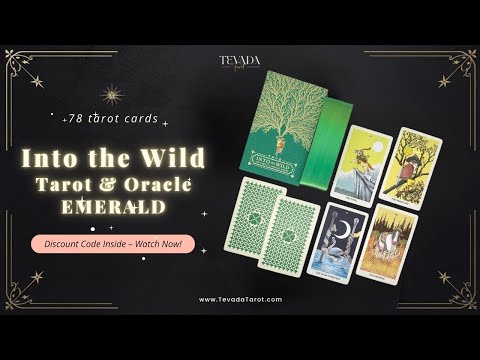 Into the Wild Tarot EMERALD ver featuring whimsical cartoon animals and green holographic edges for healing guidance.