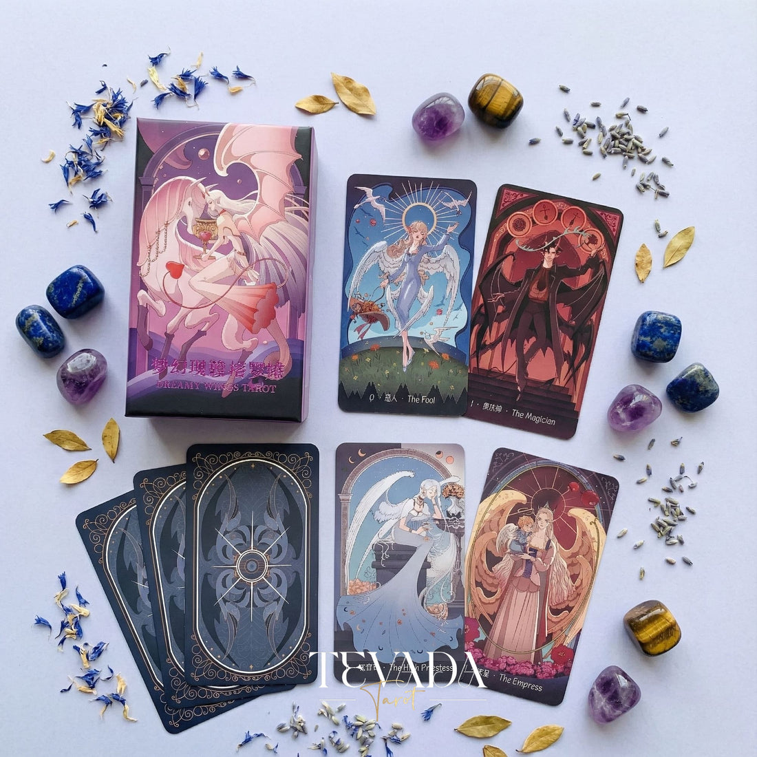 Explore the Dreamy Wings Tarot, a fantasy-inspired 78-card deck revealing light, shadow, and self-discovery. A magical tool for intuitive readings and deep personal guidance.