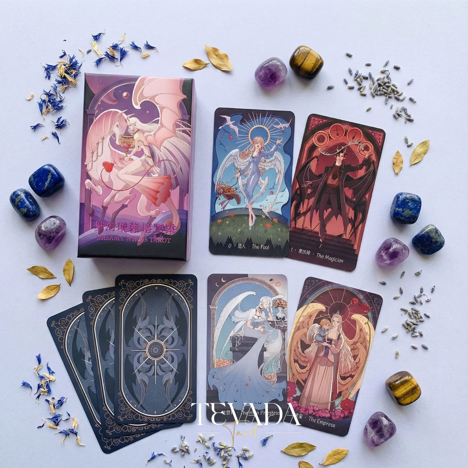Explore the Dreamy Wings Tarot, a fantasy-inspired 78-card deck revealing light, shadow, and self-discovery. A magical tool for intuitive readings and deep personal guidance.