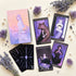 Honey and Lavender Tarot Deck featuring soft gothic Asian style art for shadow work and intuitive healing.