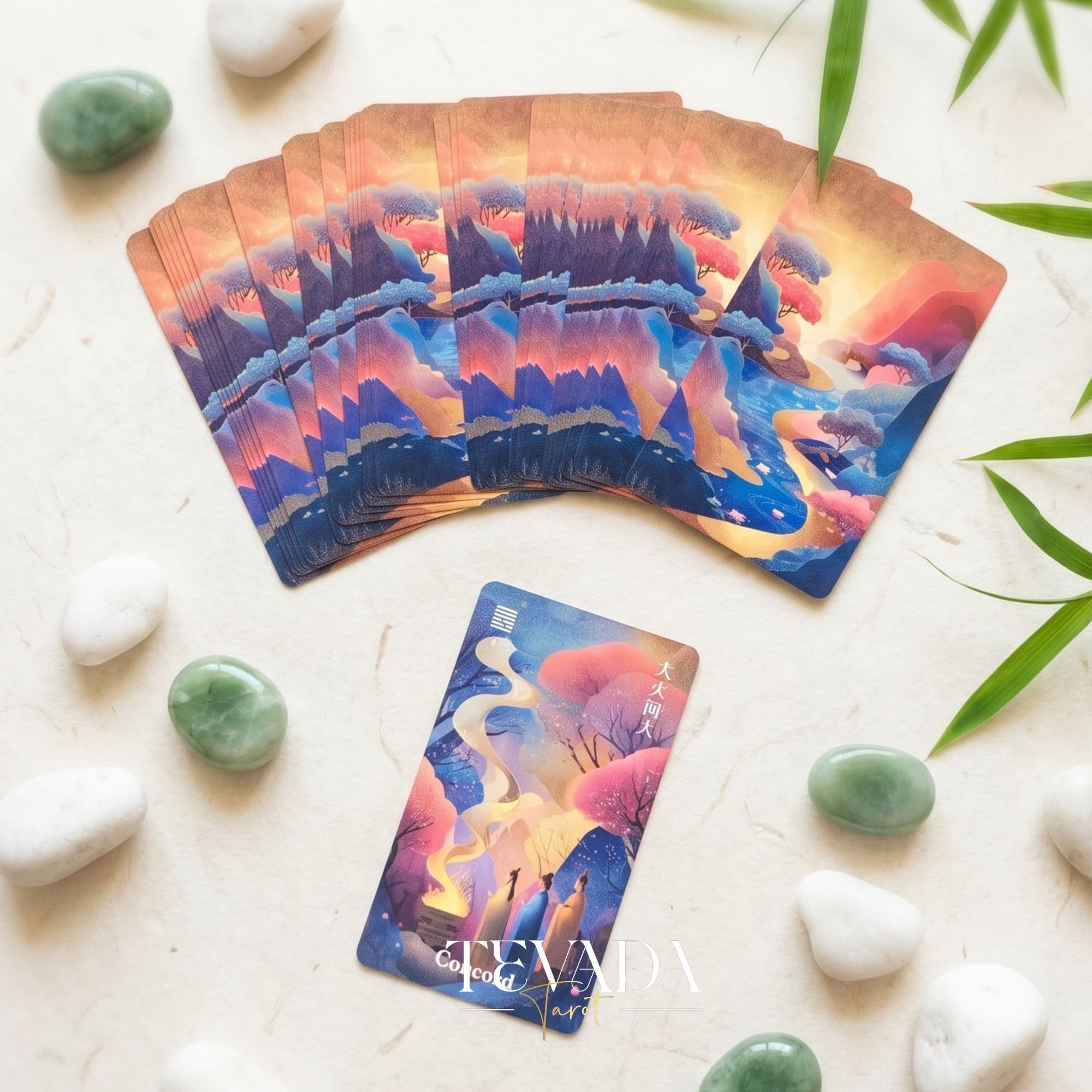 I-Ching Oracle: Horse Edition — a 64-card oracle deck fusing I-Ching divination with Three Kingdoms legends, featuring gold gilt edges and premium 400gsm matte-finish cards.
