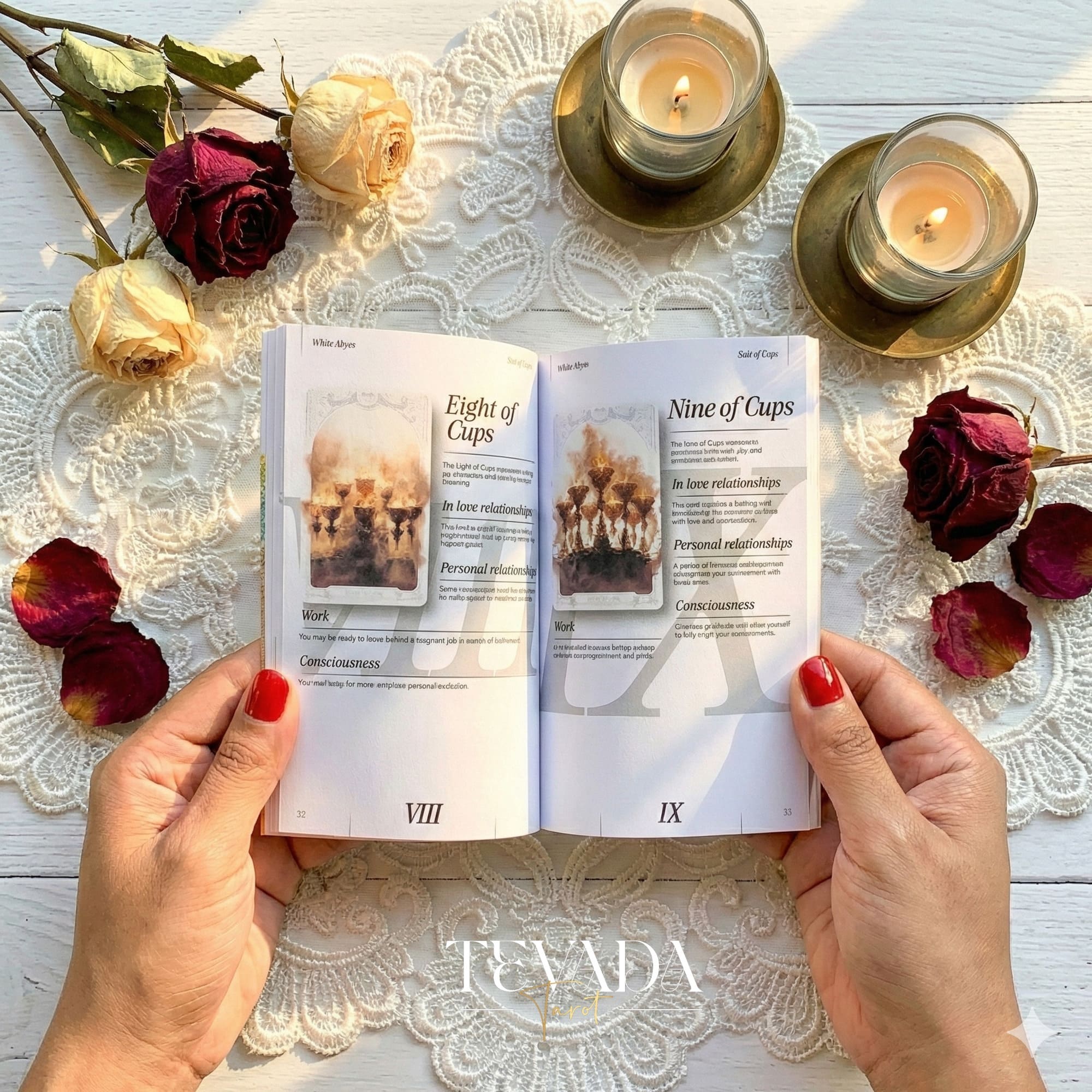 Abyss Tarot Deck 2026 Edition gothic luxury Indie Tarot Cards with gold foil edges for shadow work.