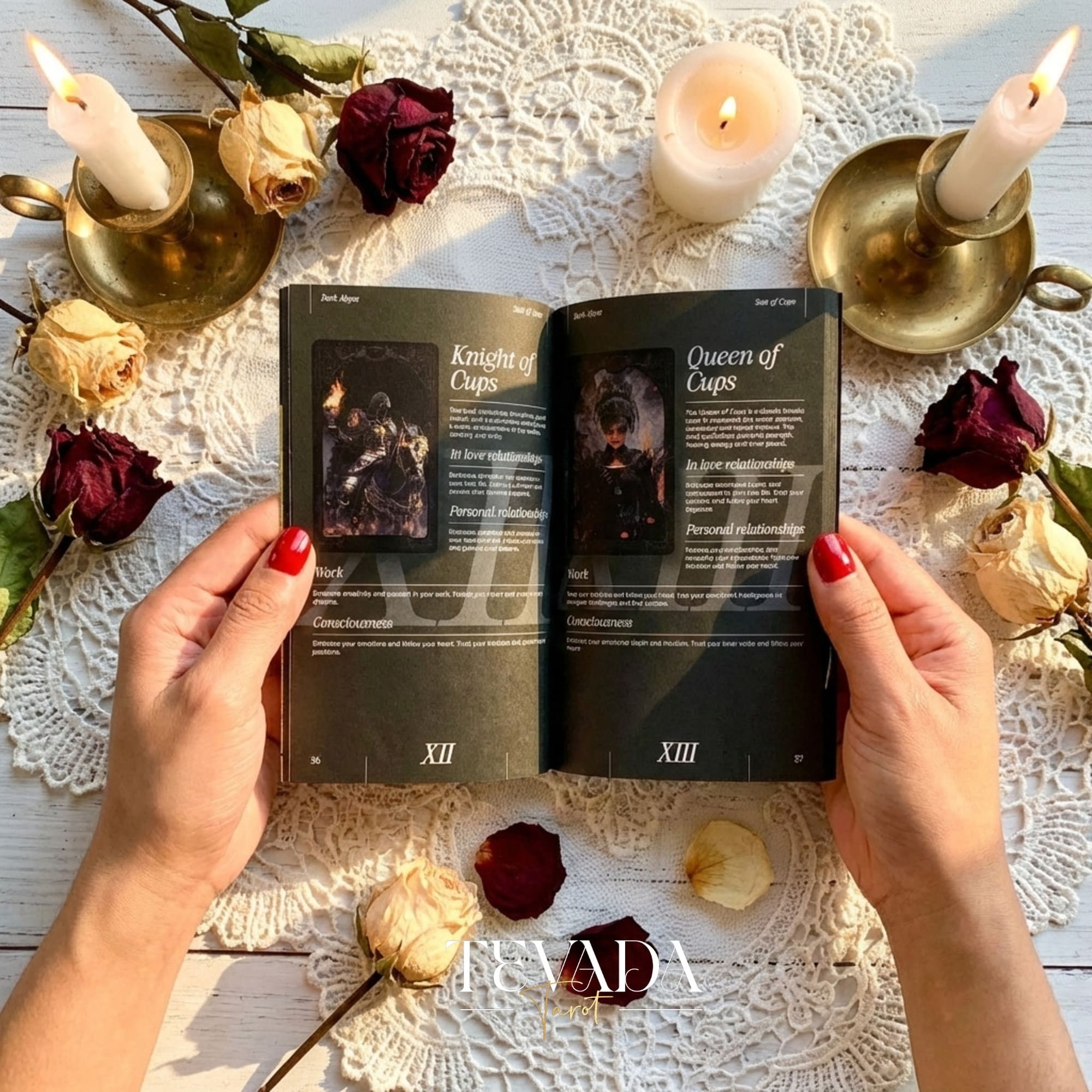 Abyss Tarot Deck 2026 Edition gothic luxury Indie Tarot Cards with gold foil edges for shadow work.