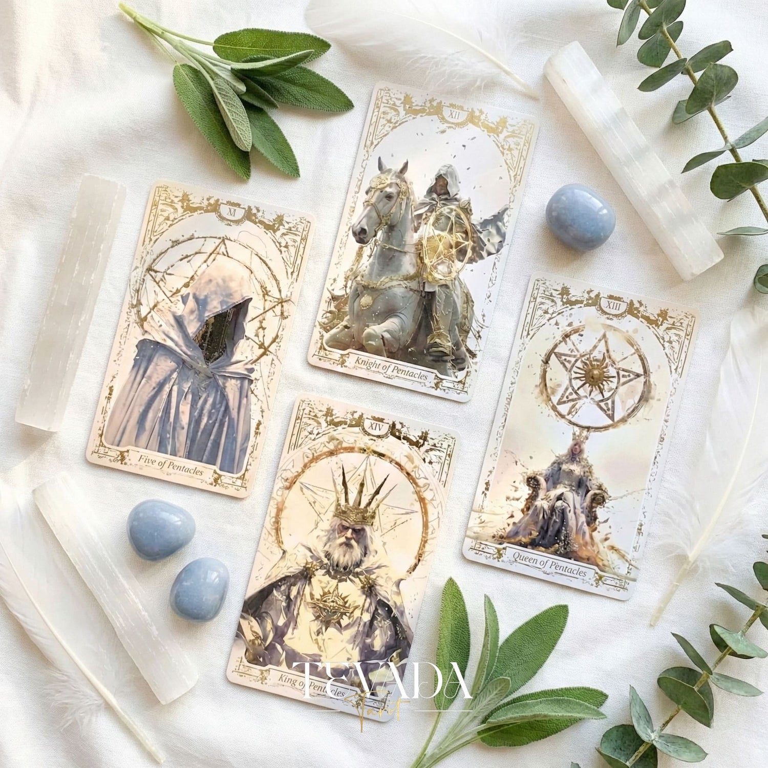 Abyss Tarot Deck 2026 Edition gothic luxury Indie Tarot Cards with gold foil edges for shadow work.