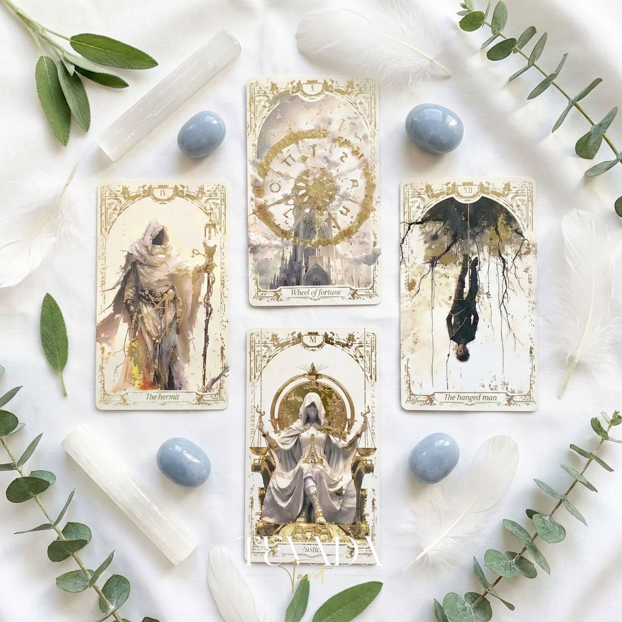 Abyss Tarot Deck 2026 Edition gothic luxury Indie Tarot Cards with gold foil edges for shadow work.