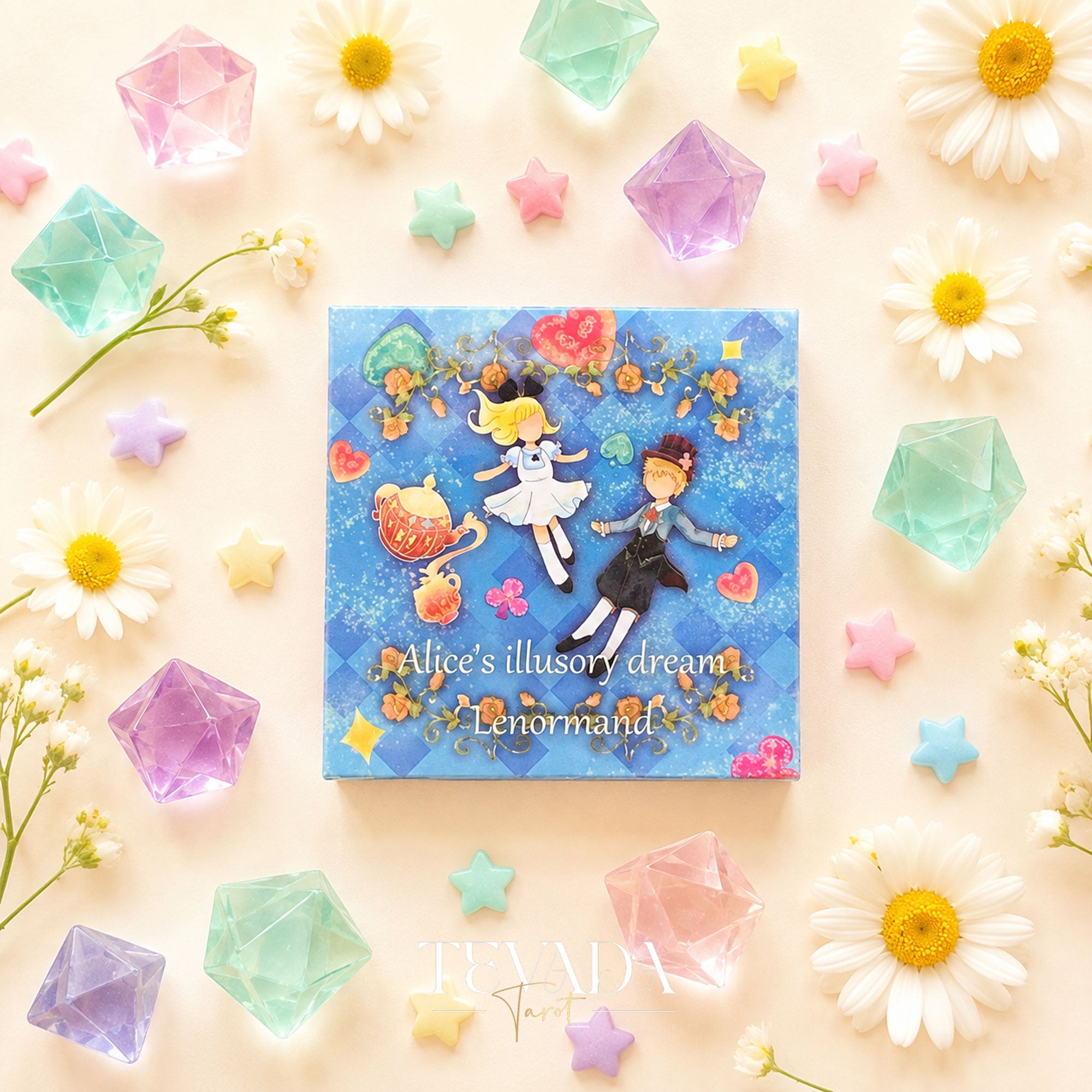 Alice’s Illusory Dream Lenormand MINI round pocket oracle cards for gentle daily reflection