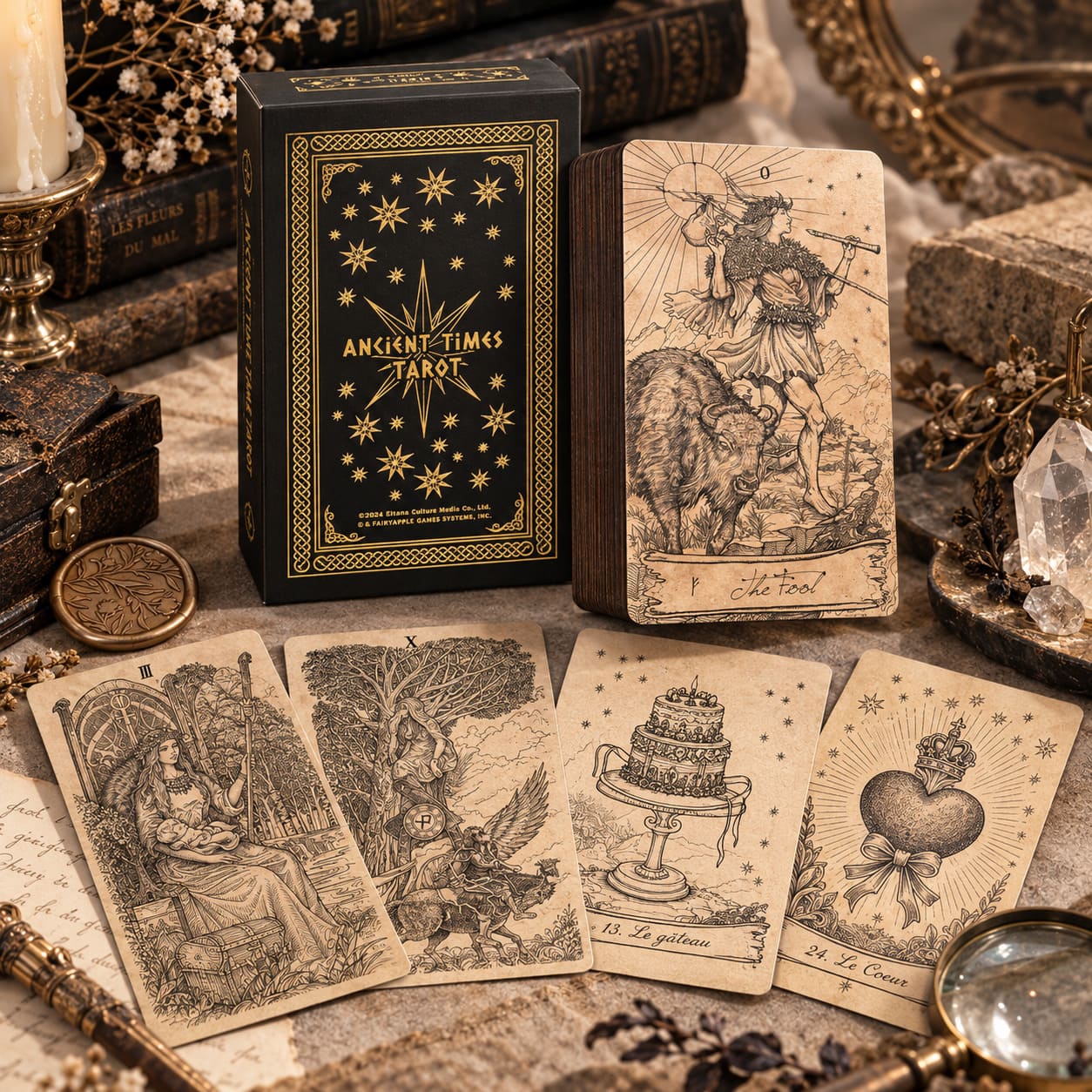 Ancient Times Tarot Standard Edition celestial mythology deck for intuitive readings and self-reflection