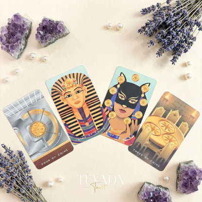 The Astramyst Tarot Deck whimsical cosmic and Thai Khon art Indie Tarot Deck on 350gsm matte paper for self reflection.