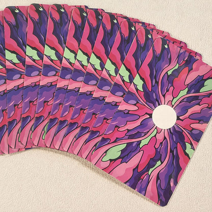 At the Edge of the Galaxy Tarot hand-drawn cyberpunk deck for reflection and personal growth