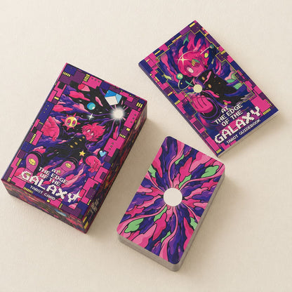 At the Edge of the Galaxy Tarot hand-drawn cyberpunk deck for reflection and personal growth