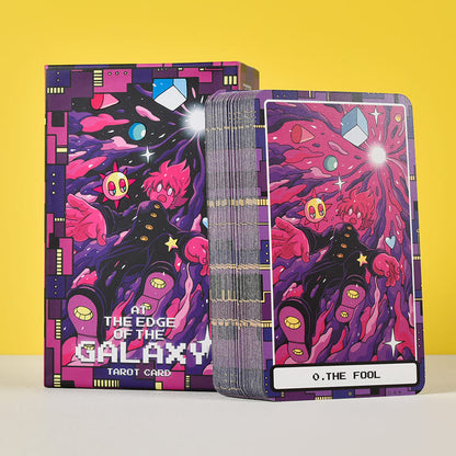 At the Edge of the Galaxy Tarot hand-drawn cyberpunk deck for reflection and personal growth