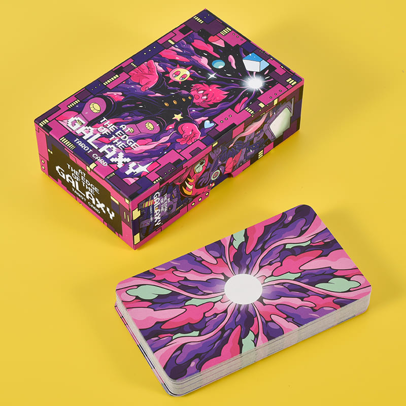 At the Edge of the Galaxy Tarot hand-drawn cyberpunk deck for reflection and personal growth