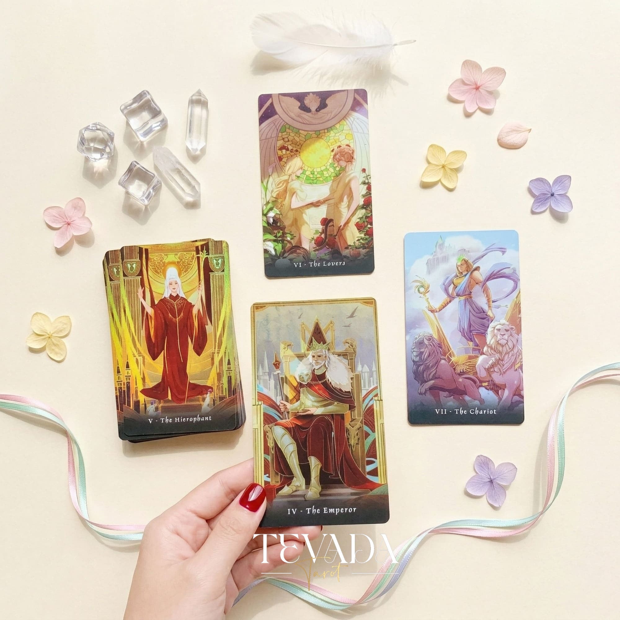 Aura Tarot whimsical retro cartoon Indie Tarot Deck for quiet self-reflection and meaningful daily rituals.