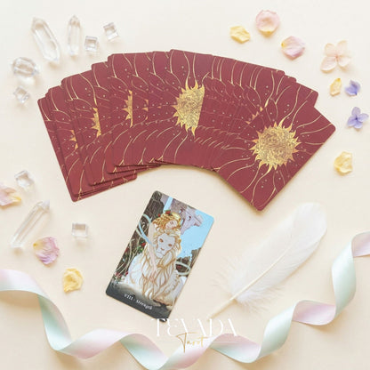 Aura Tarot whimsical retro cartoon Indie Tarot Deck for quiet self-reflection and meaningful daily rituals.