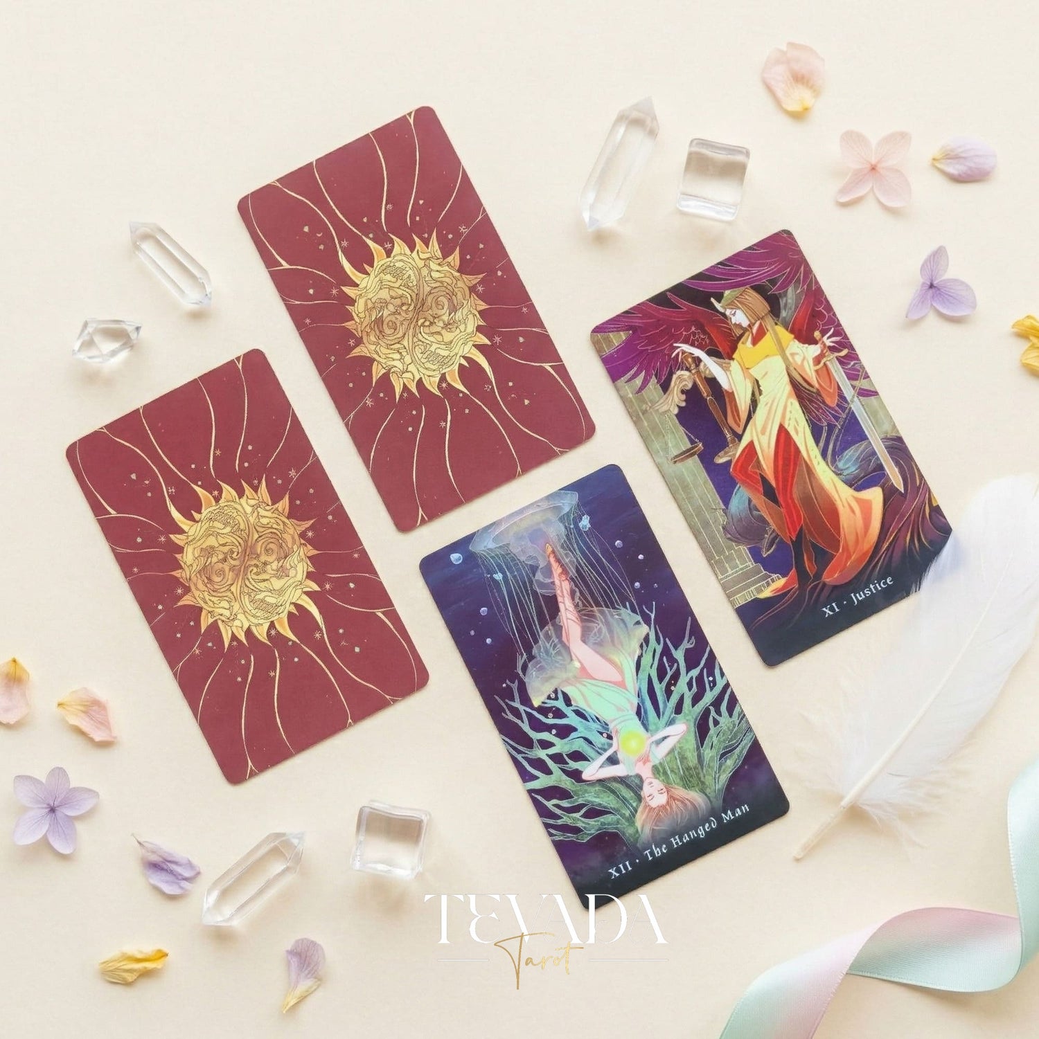 Aura Tarot whimsical retro cartoon Indie Tarot Deck for quiet self-reflection and meaningful daily rituals.