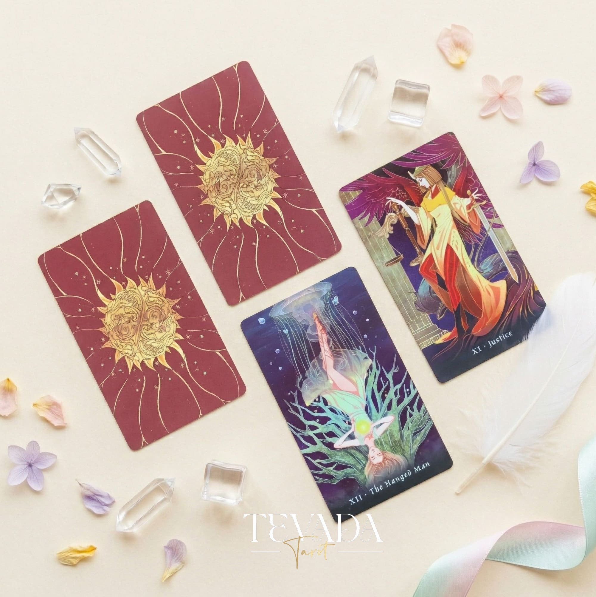 Aura Tarot whimsical retro cartoon Indie Tarot Deck for quiet self-reflection and meaningful daily rituals.