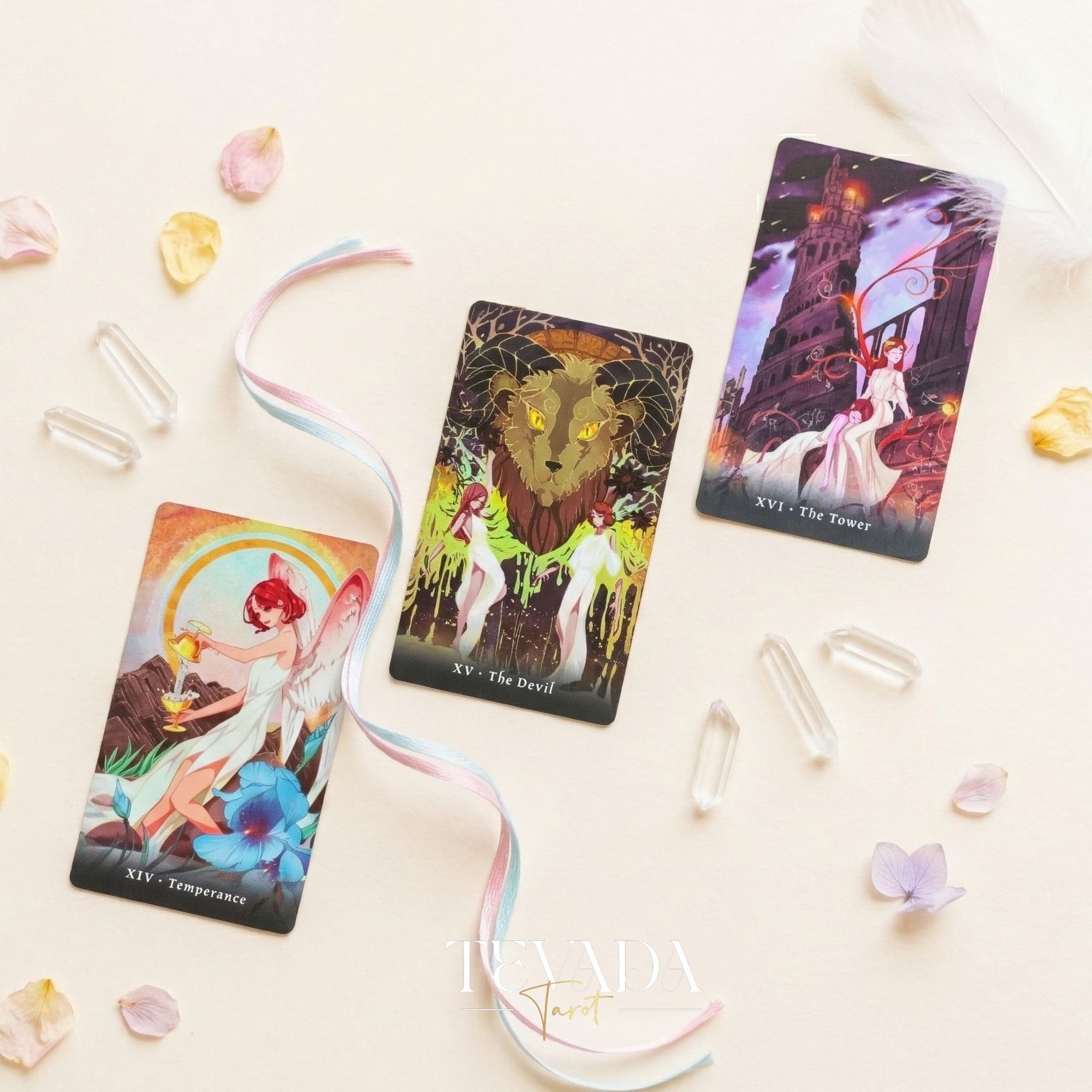 Aura Tarot whimsical retro cartoon Indie Tarot Deck for quiet self-reflection and meaningful daily rituals.