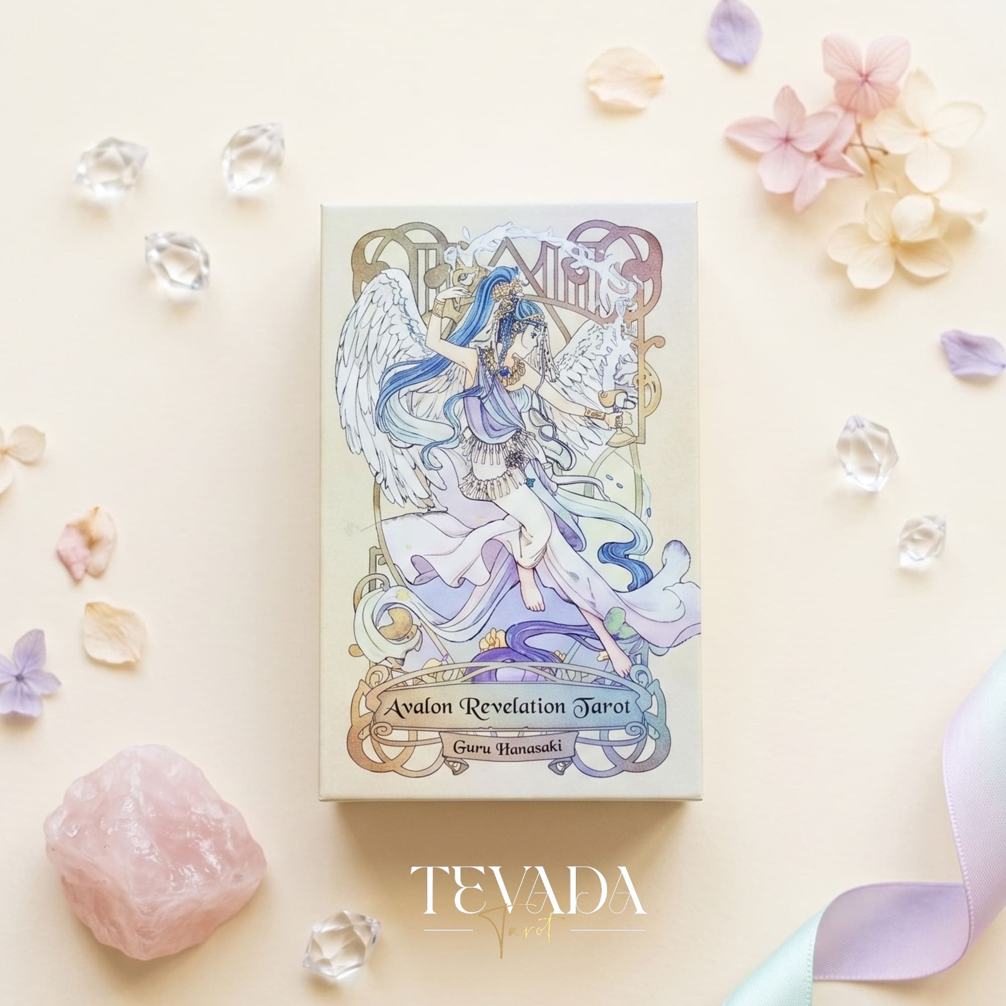 Avalon Revelation Tarot DELUXE Edition Japanese anime indie tarot deck for inner child healing.