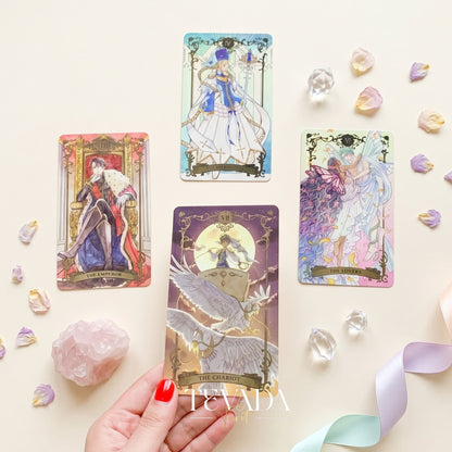 Avalon Revelation Tarot DELUXE Edition Japanese anime indie tarot deck for inner child healing.