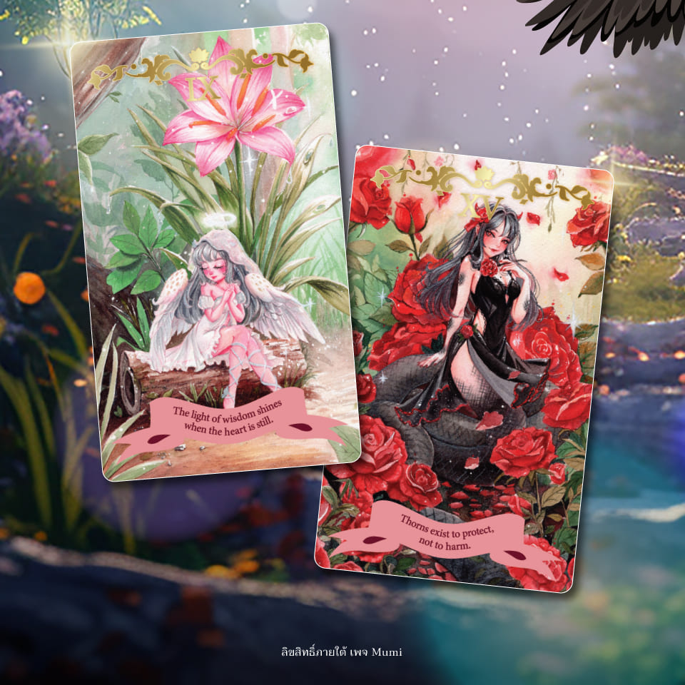 Beaming Booming Tarot &amp; Oracle Deck featuring cute hand-drawn art for healing and intuitive guidance.