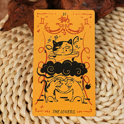 Cat Charm Tarot Deck vintage orange cat tarot cards for warm daily guidance