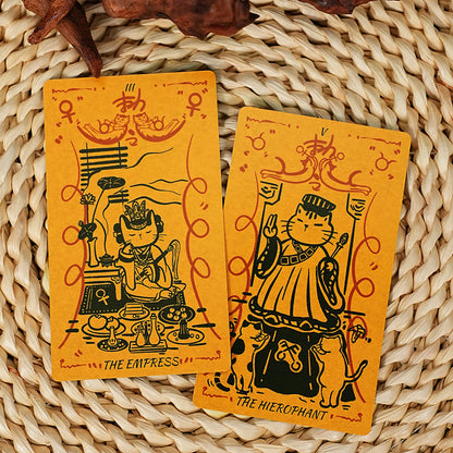 Cat Charm Tarot Deck vintage orange cat tarot cards for warm daily guidance