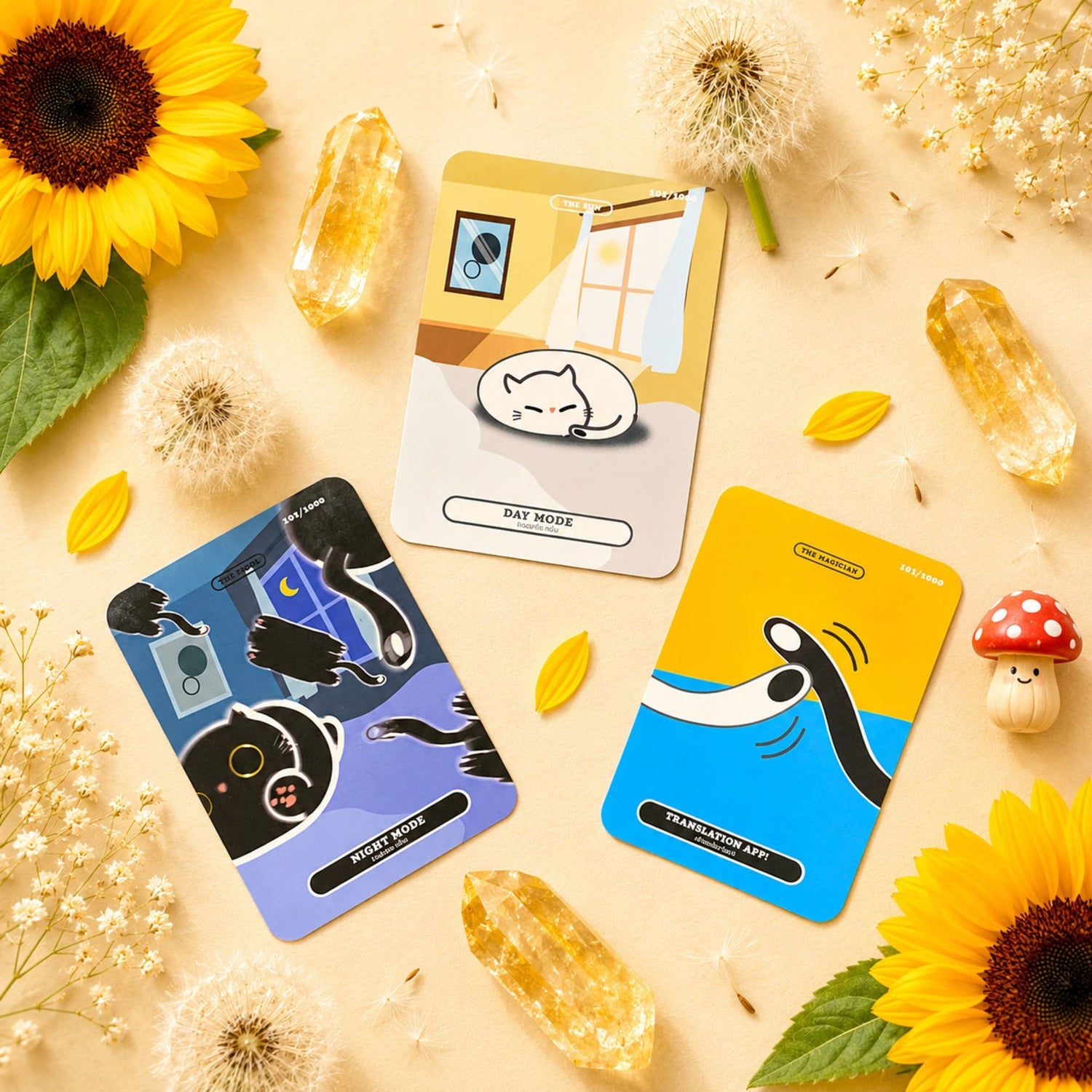 Cat Mode Oracle anime-inspired cat oracle cards for playful daily reflection