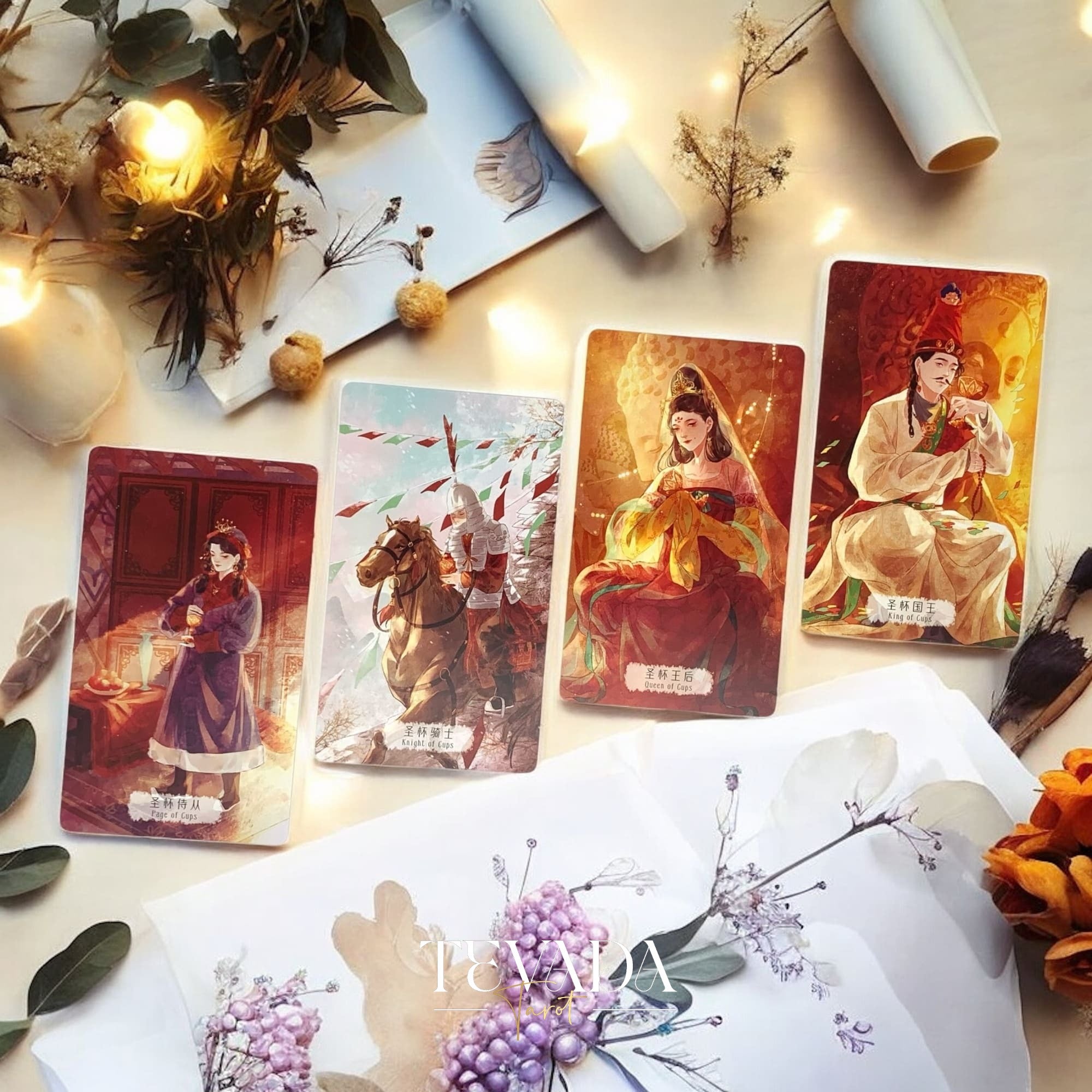 Tarot de ilusión de Chang An Cartas de tarot independientes de estilo chino histórico DELUXE para reflexión cultural y adivinación.