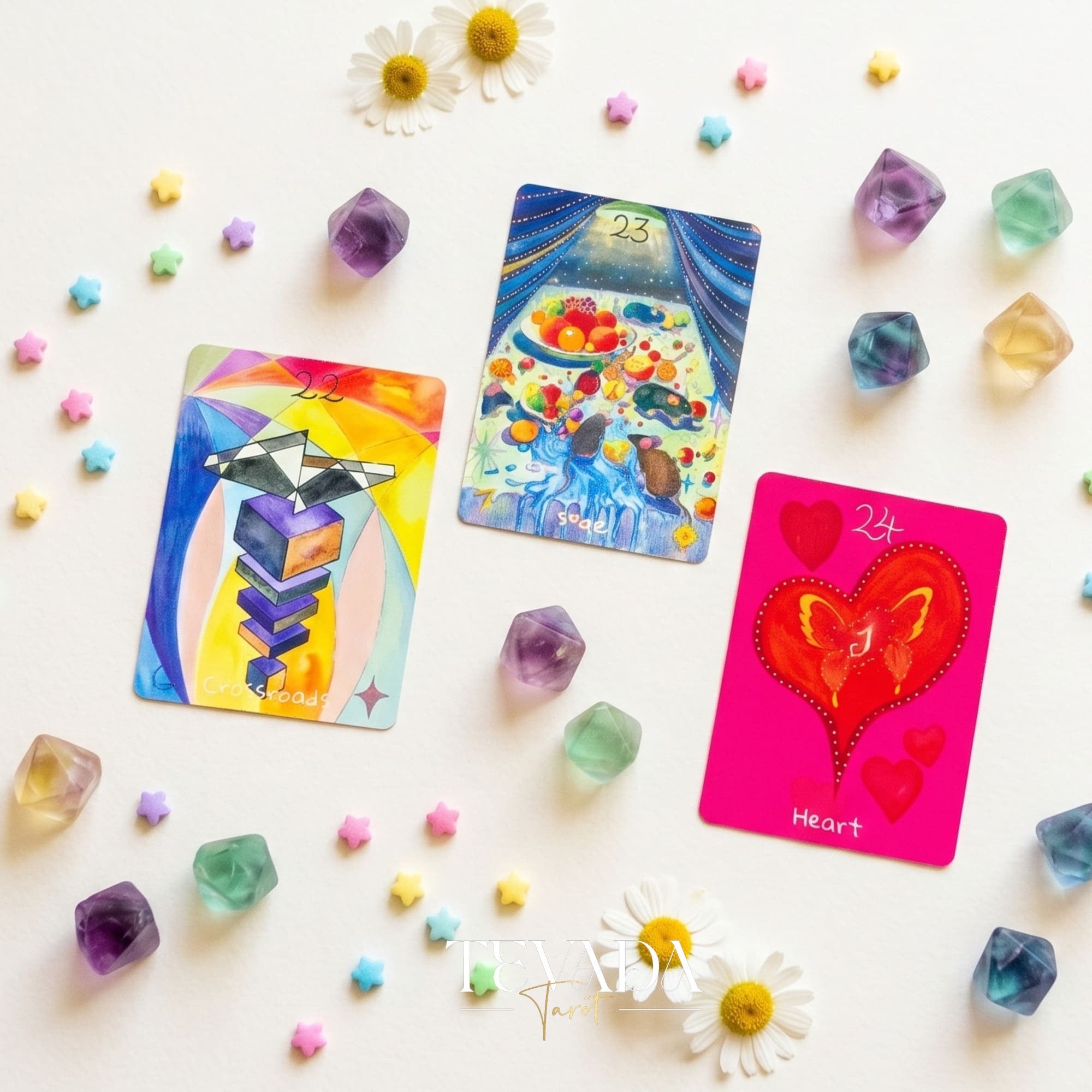 Cherry Dreamwoven Lenormand Mini Edition whimsical fairy-tale Oracle Cards for gentle daily divination and self-reflection.