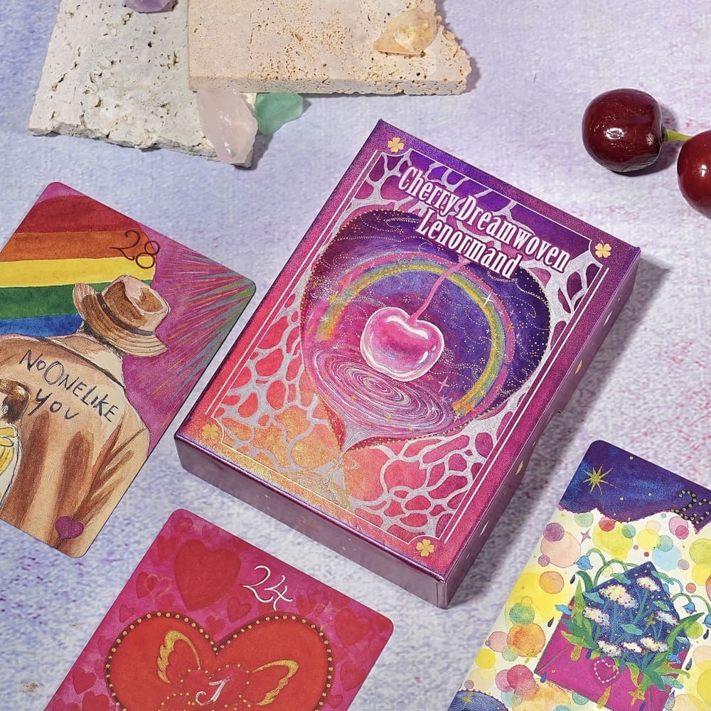 Cherry Dreamwoven Lenormand Mini Edition whimsical fairy-tale Oracle Cards for gentle daily divination and self-reflection.