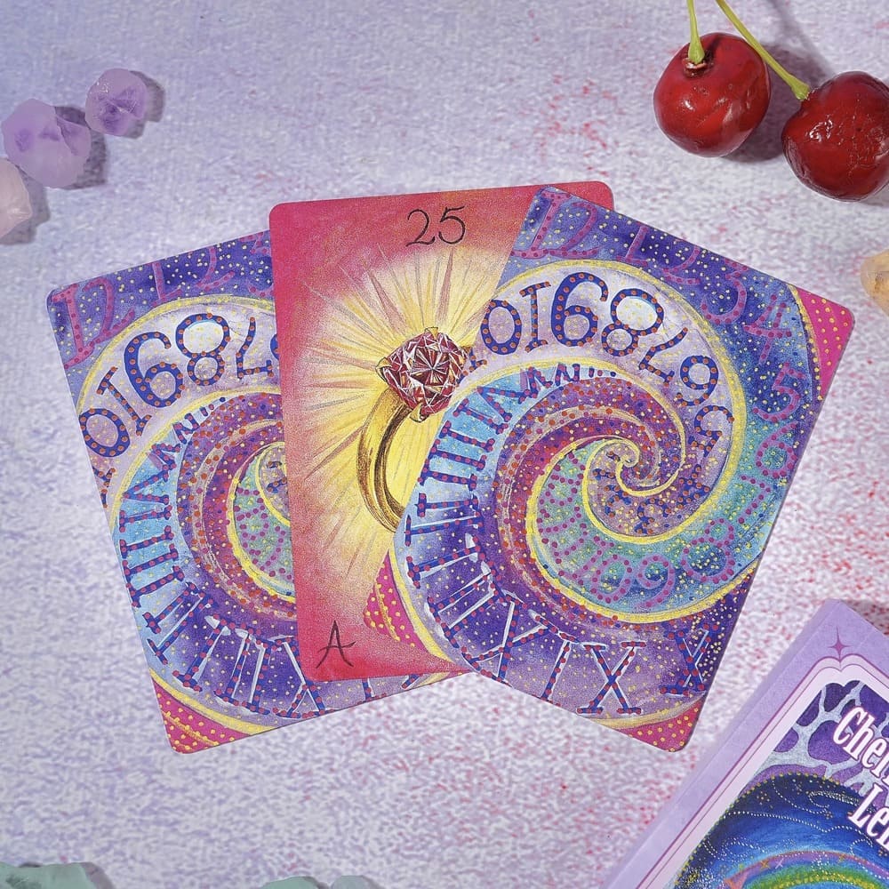 Cherry Dreamwoven Lenormand Mini Edition whimsical fairy-tale Oracle Cards for gentle daily divination and self-reflection.