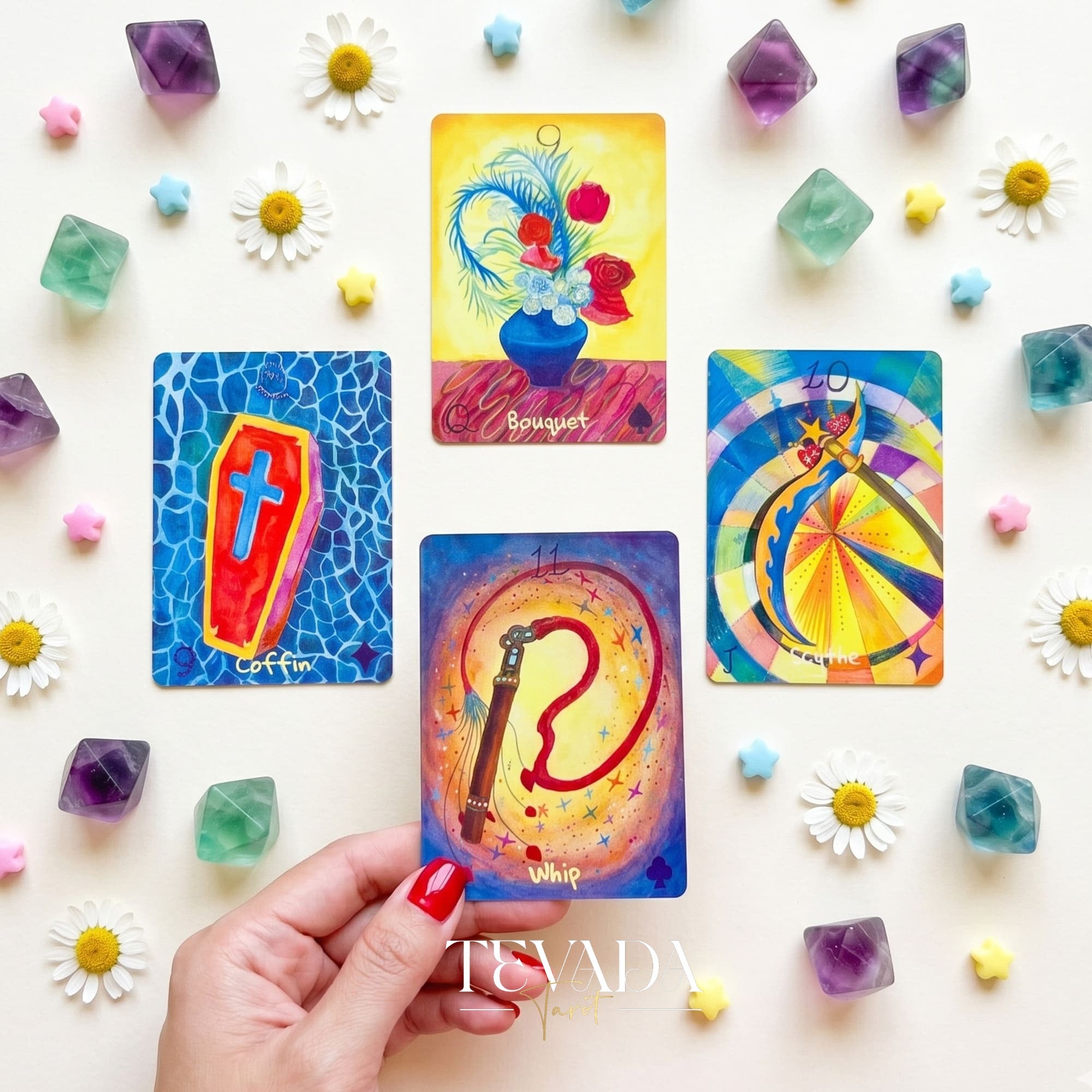 Cherry Dreamwoven Lenormand Mini Edition whimsical fairy-tale Oracle Cards for gentle daily divination and self-reflection.
