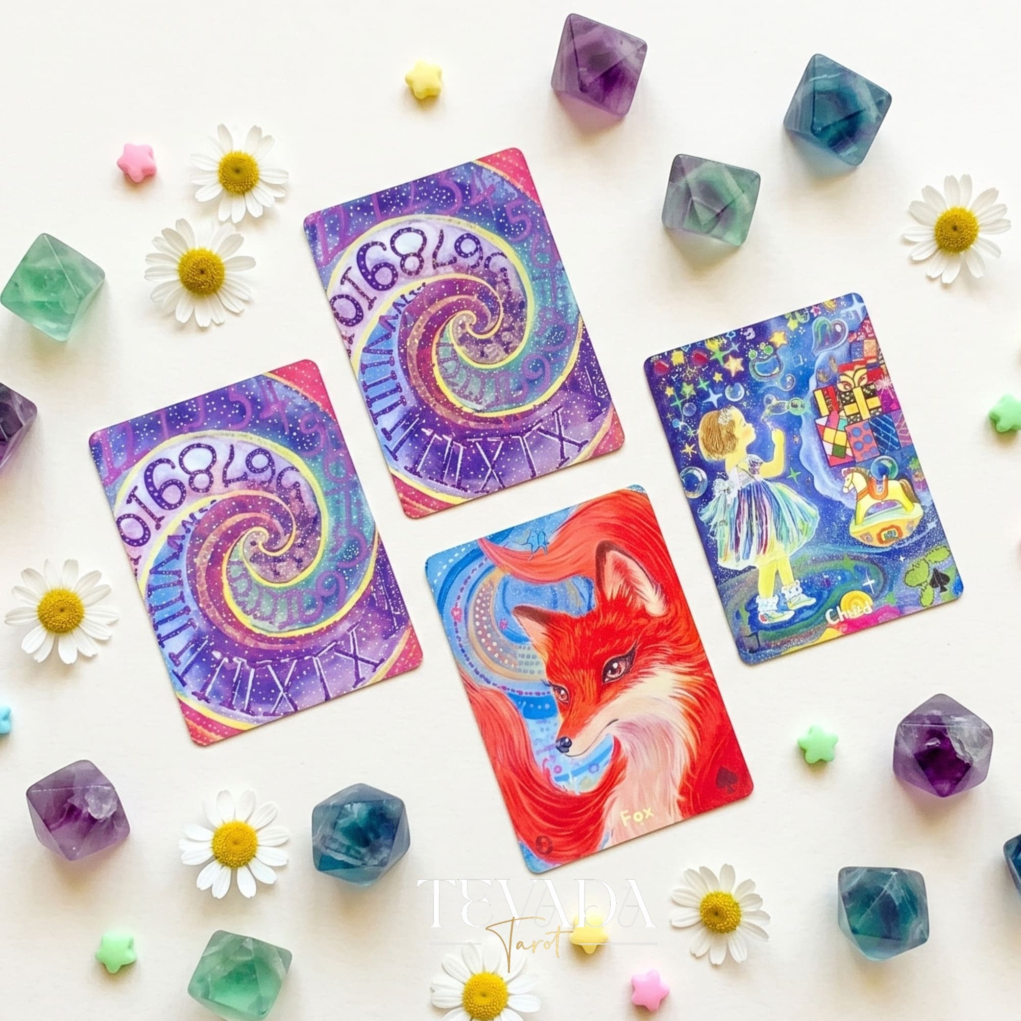 Cherry Dreamwoven Lenormand Mini Edition whimsical fairy-tale Oracle Cards for gentle daily divination and self-reflection.