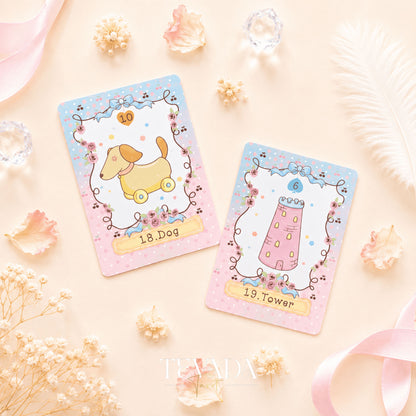 Cherry Rosarium Lenormand Deck pastel floral oracle cards for gentle daily clarity