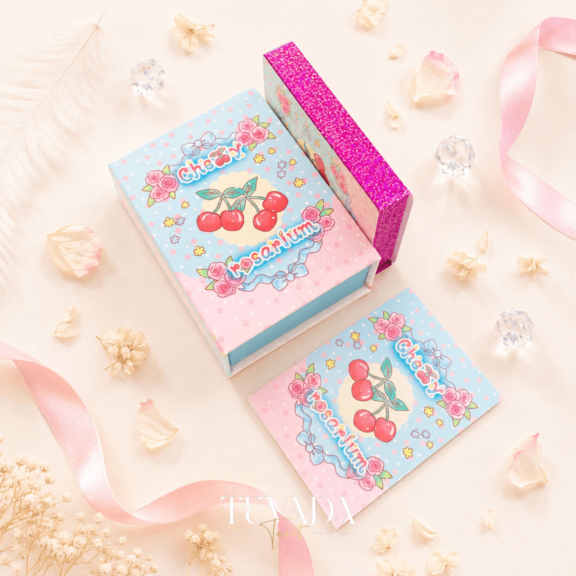 Cherry Rosarium Lenormand Deck pastel floral oracle cards for gentle daily clarity