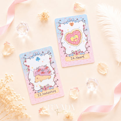 Cherry Rosarium Lenormand Deck pastel floral oracle cards for gentle daily clarity