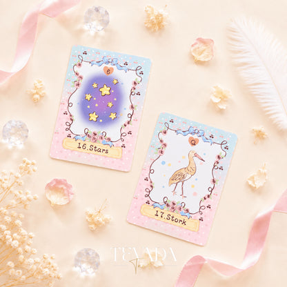 Cherry Rosarium Lenormand Deck pastel floral oracle cards for gentle daily clarity