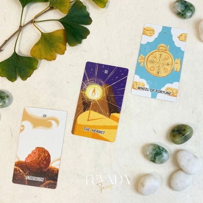 Chinese Cuisine Tarot whimsical food themed Indie Tarot cards for daily rituals and self reflection.