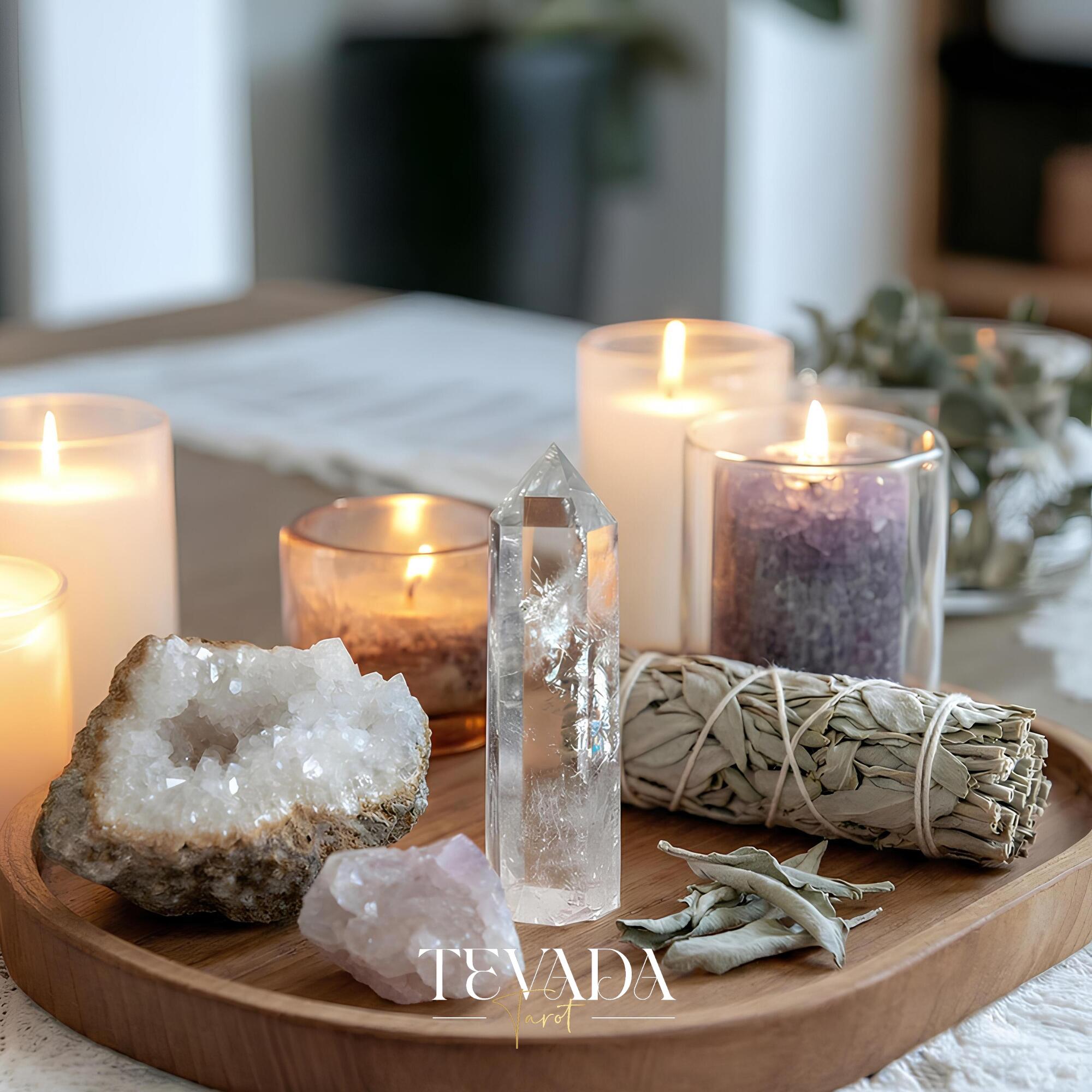 Healing Clear Quartz Point Tower natural stone for mental clarity and spiritual altar decor.