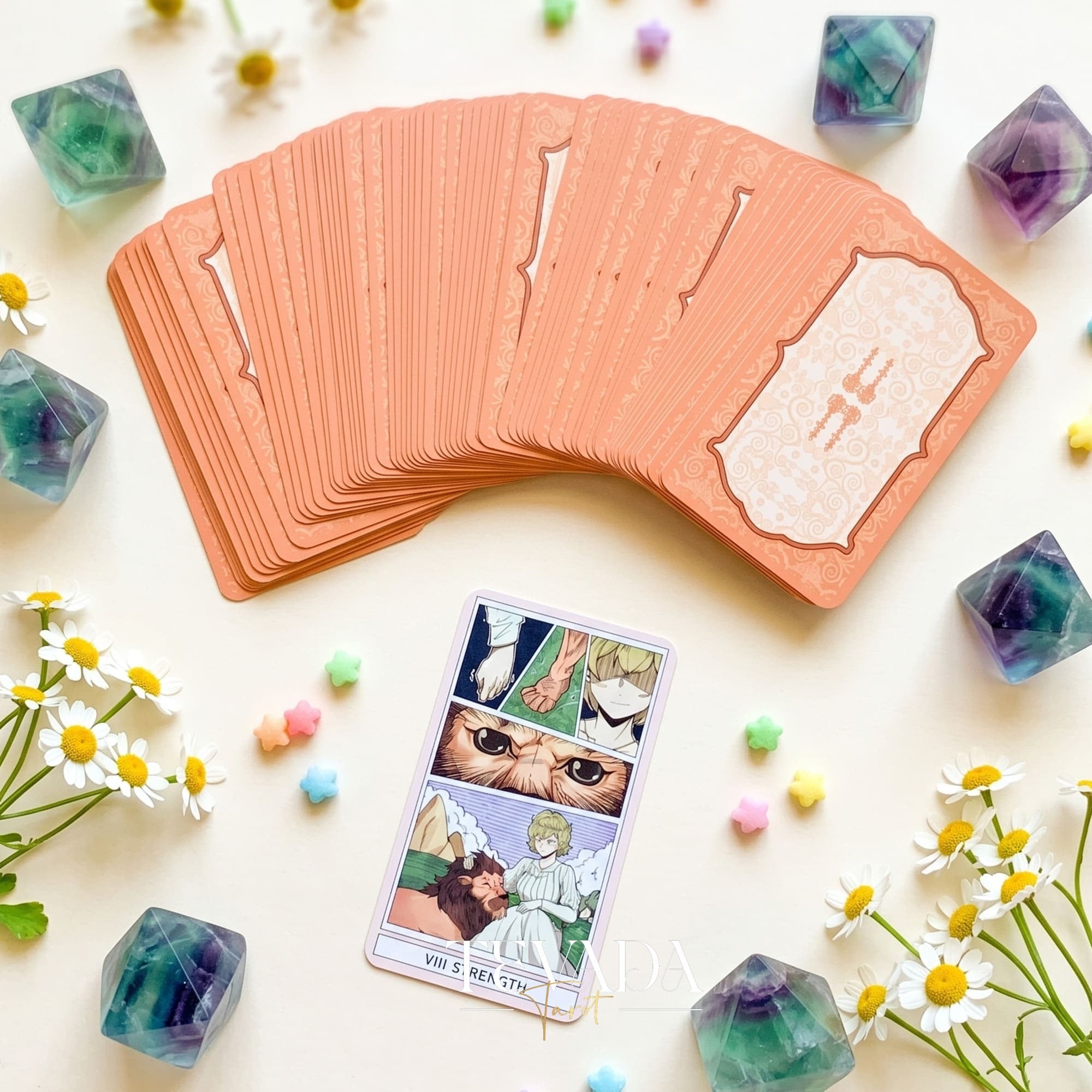 Comic Strip Tarot COLOR Edition whimsical manga style indie tarot deck for inner child healing and gentle reflection.