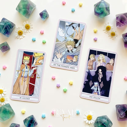 Comic Strip Tarot COLOR Edition whimsical manga style indie tarot deck for inner child healing and gentle reflection.