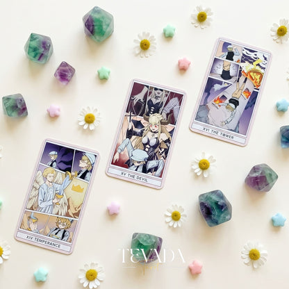 Comic Strip Tarot COLOR Edition whimsical manga style indie tarot deck for inner child healing and gentle reflection.