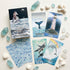The Dreaming Waves Oracle watercolor ocean art Indie Oracle Deck for healing and meditation.