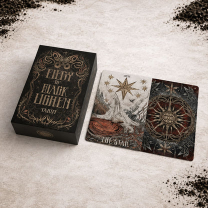 Elegy of Black Lichen Tarot Standard Edition dark fantasy Indie Tarot Deck for shadow work