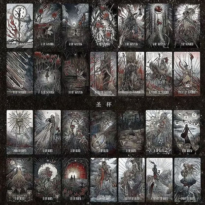 Elegy of Black Lichen Tarot Standard Edition dark fantasy Indie Tarot Deck for shadow work