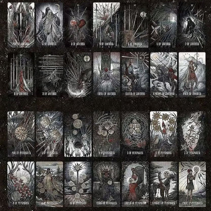 Elegy of Black Lichen Tarot Standard Edition dark fantasy Indie Tarot Deck for shadow work