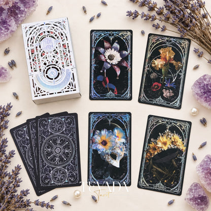 Eternal Garden Tarot Prism Edition holographic floral Indie Tarot Deck for luminous daily pulls