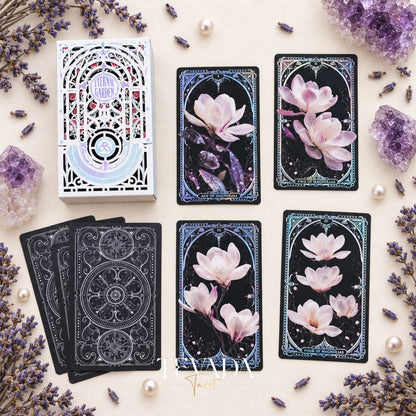 Eternal Garden Tarot Prism Edition holographic floral Indie Tarot Deck for luminous daily pulls